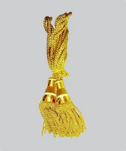 Hand Made Gold Silk Bagpipe Cord Back