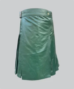 Hand Made Green Leather Kilt