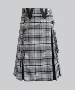 Hand Made Grey Hamilton Modern Hybrid Kilt