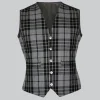 Hand Made Grey Hamilton Tartan Waistcoat
