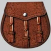 Hand Made Khaki Classic Style Leather Sporran