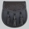Hand Made Laser Etched Leather Sporran