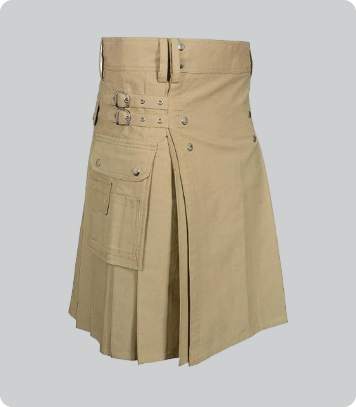 Hand Made Light Brown Utility Kilt