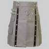 Hand Made Light Grey Utility Kilt