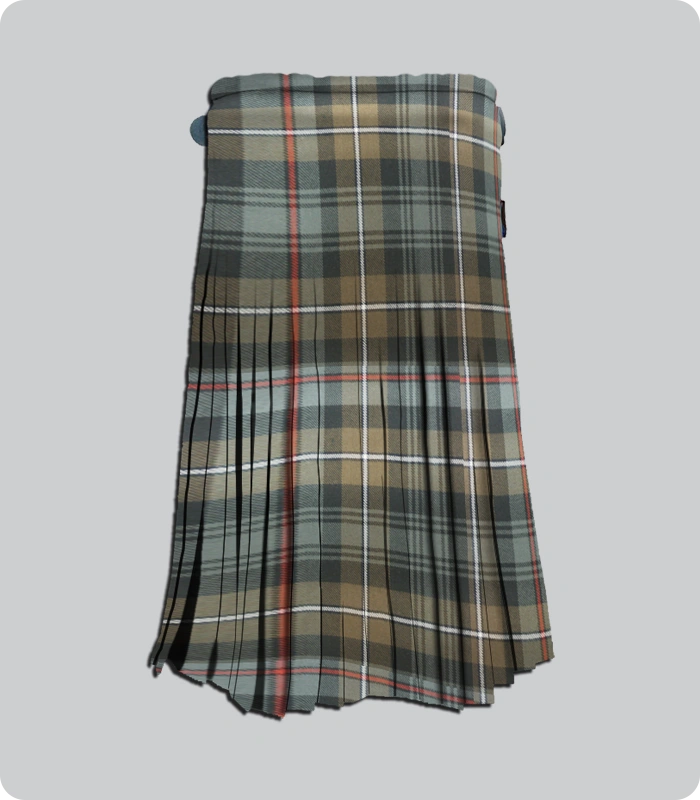 Hand Made Mackenzie Weathered Tartan Kilt Back