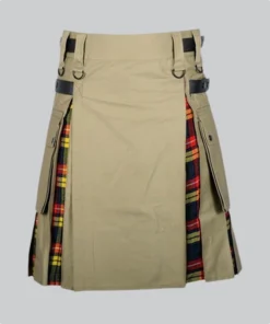 Hand Made Men’s Charm Khaki Hybrid Kilt