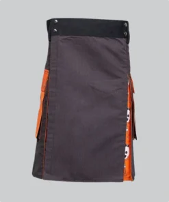 Hand Made Modern Black & Yellow Hybrid Utility Kilt