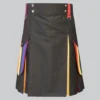 Hand Made Modern Box Pleated Hybrid Kilt