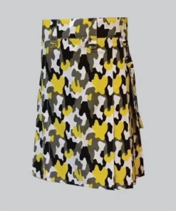 Hand Made Pattern Camo Utility Kilt with Detachable Pocket