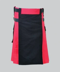 Hand Made Red & Black Hybrid Kilt