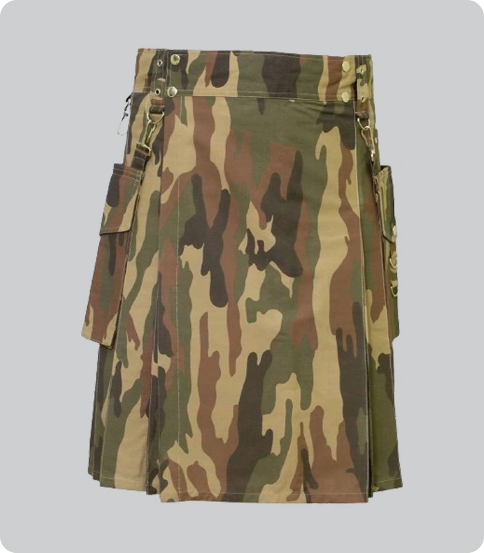 Hand Made Ripsto Military Camo Tactical Kilt