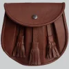Hand Made Rob Roy Brown Leather Sporran