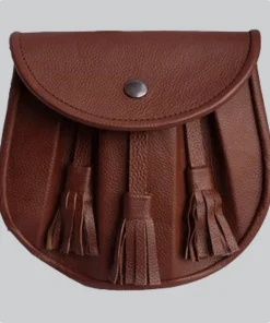 Hand Made Rob Roy Brown Leather Sporran