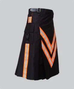 Hand Made Scottish Firefighter Utility Kilt Side