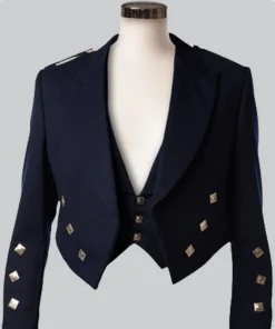 Hand Made Scottish Prince Charlie Jacket with Vest