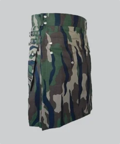 Hand Made Scottish Stylish WoodLand Camouflage Tactical Kilt