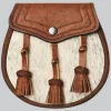 Hand Made Semi Dress Natural Sealskin Khaki Classic Embossed Sporran