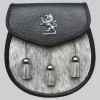 Hand Made Semi Dress Natural Sealskin Lion Emblem Sporran