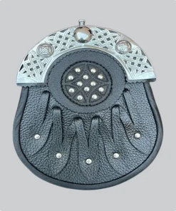 Hand Made Silver Cantle Leather Sporran