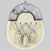 Hand Made Silver Chrome Sealskin Sporran