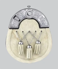 Hand Made Silver Chrome Sealskin Sporran