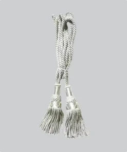 Hand Made Silver Silk Bagpipe Cord