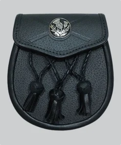 Hand Made Stylish Black Leather Sporran