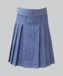 Hand Made Stylish Blue Denim Kilt