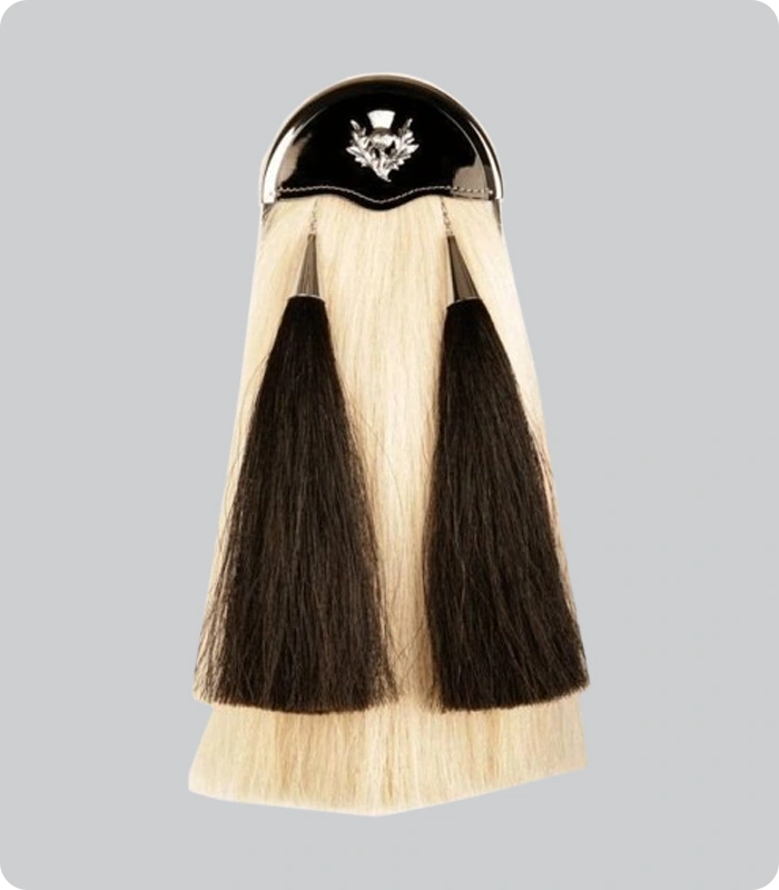 Hand Made Stylish Patent Leather Cantle Horse Hair Sporran