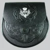 Hand Made Thistle Crest Embossed Leather Sporran