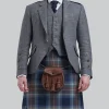 Hand Made Traditional Grey Argyle Jacket with Vest