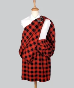 Hand Made Traditional Scottish Great Highland Kilt Side