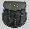 Hand made Black Leather Sporran