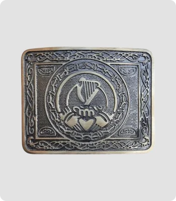 Handmade Harp Claddagh Kilt Belt Buckle