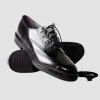 Handmade Men’s Leather Black Ghillie Brogues