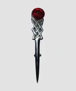 Handmade Red Pewter Celtic Knot Kilt Pin