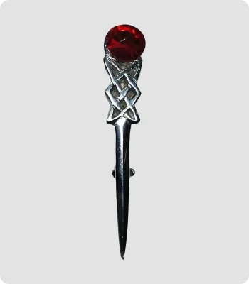 Handmade Red Pewter Celtic Knot Kilt Pin