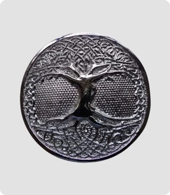 Handmade Tree Celtic Round Kilt Belt Buckle