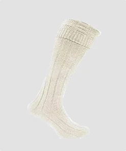Handmade White Kilt Socks