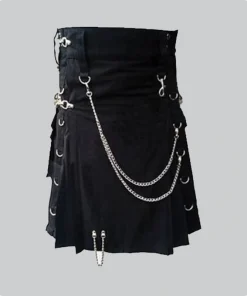 Premium Quality Black Style Utility Kilt