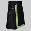 Premium Quality Black and Parrot Utility Kilt