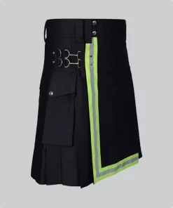 Premium Quality Black and Parrot Utility Kilt