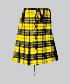 Premium Quality Black and Yellow Utility Kilt Left Side