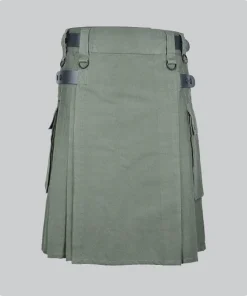 Premium Quality Grey Utility Kilt side