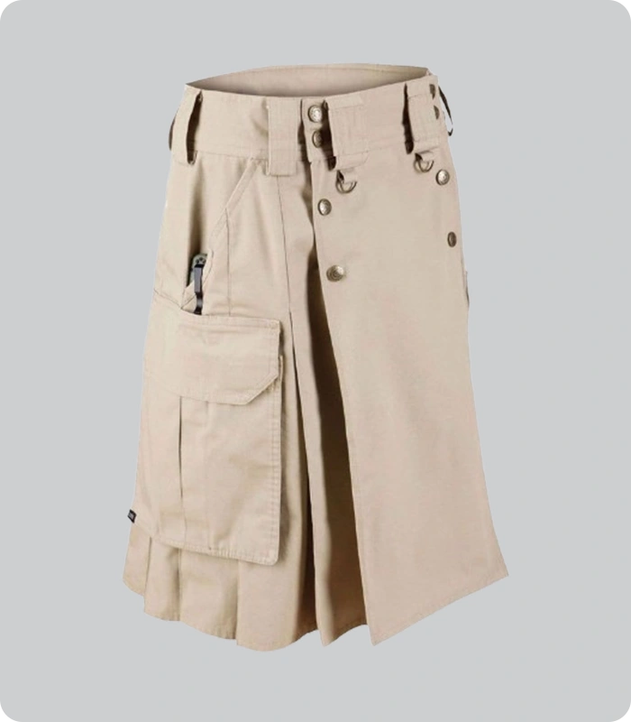 Premium Quality Light Brown Utility Kilt Back