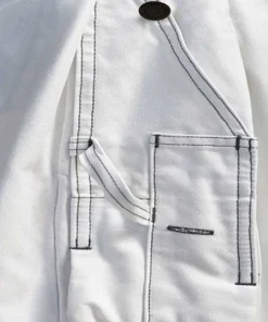 Premium Quality White Utility Kilt with side pocket