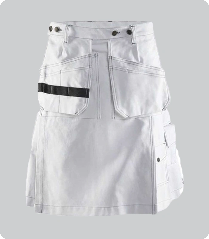 Premium Quality White Utility Kilt